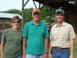 Nancy and Paul Miller with Randall Debler owners of Rocky Hill Ranch.