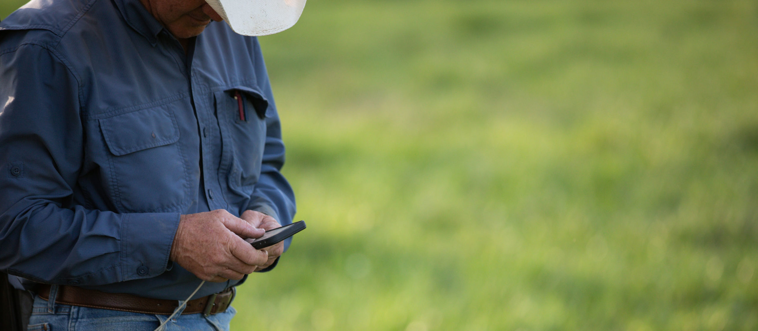 rancher on phone