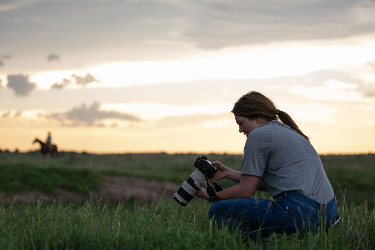 intern taking photos