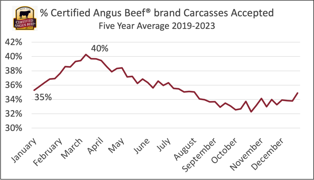 CAB accepted carcasses 2019-2023