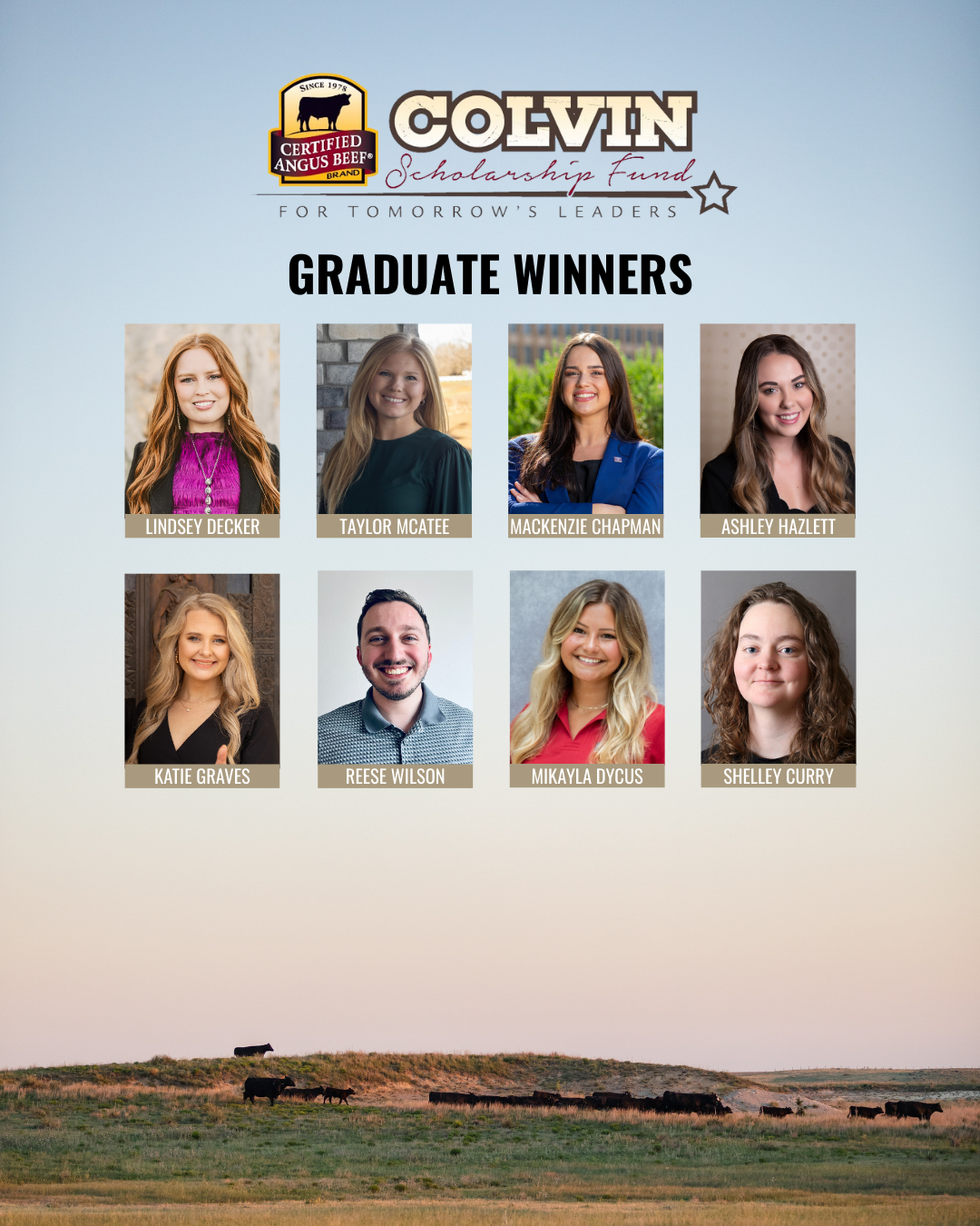 2025 Graduate Colvin Scholarship recipients