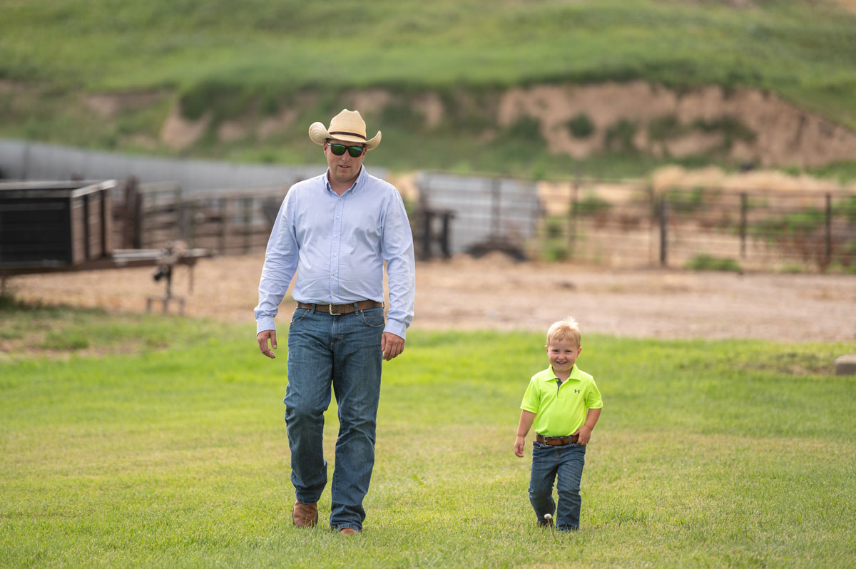 Daron and son at M&M Feeders