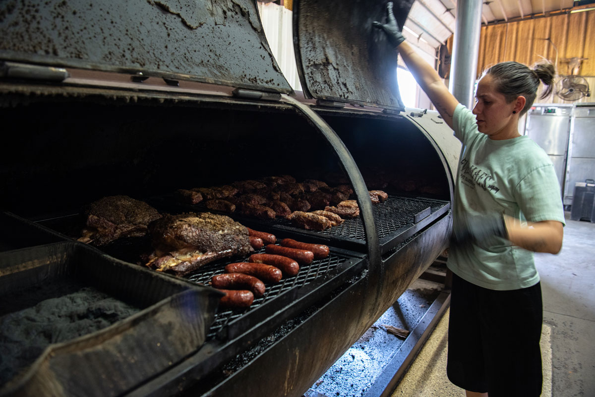 smoking meat