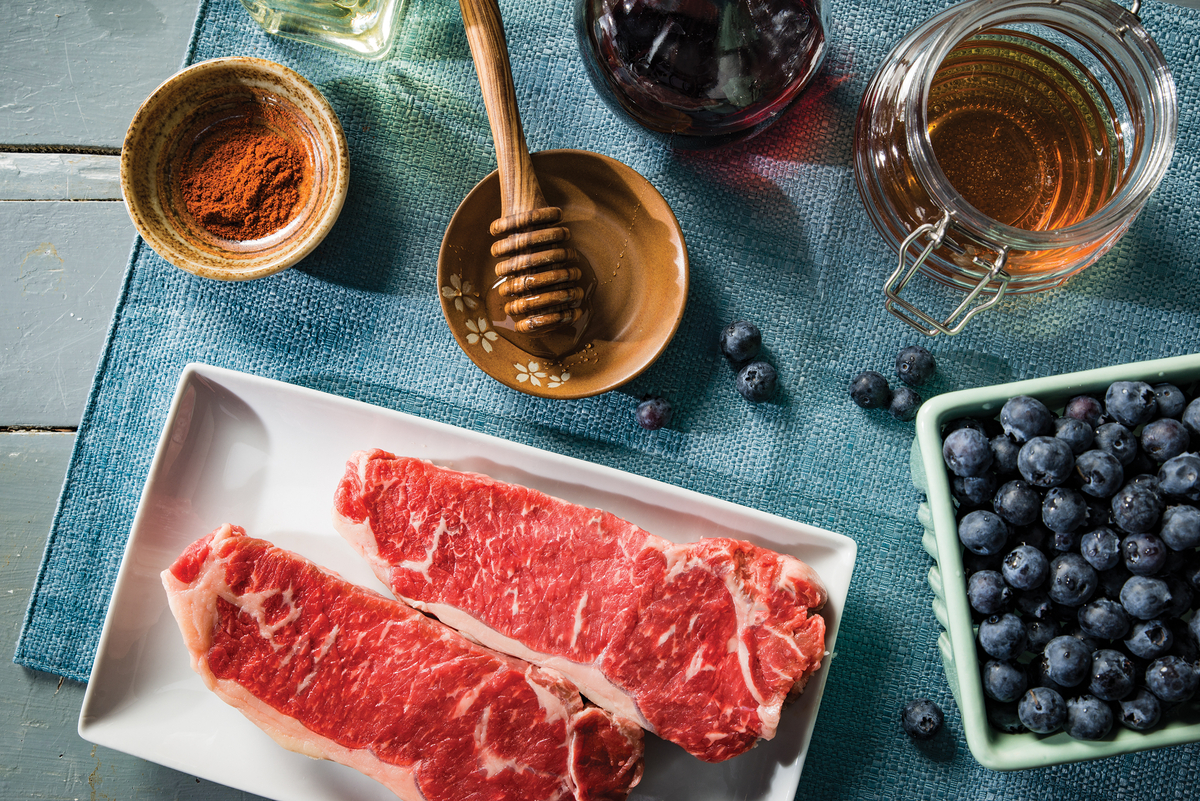 raw steaks